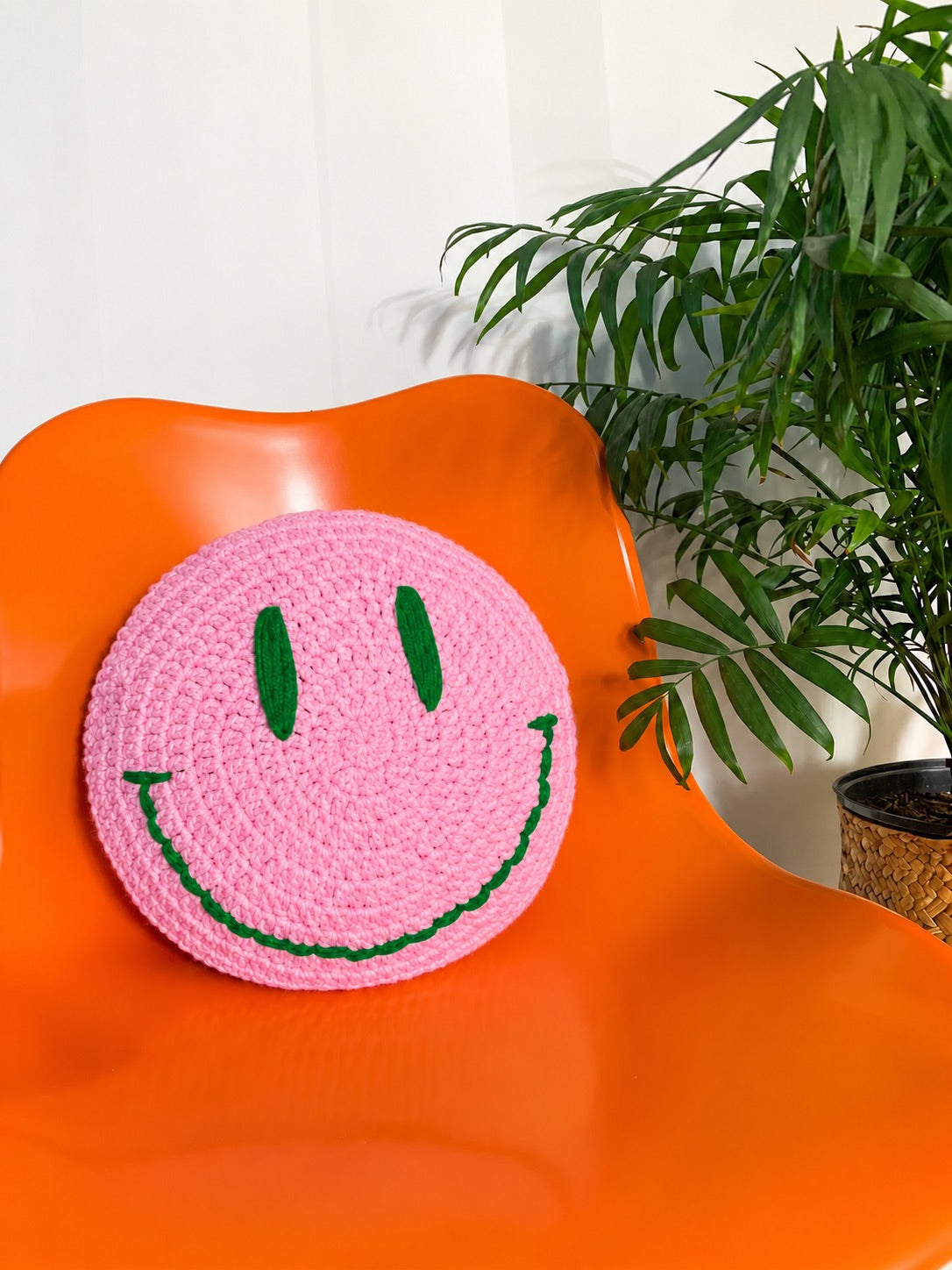 Happy Face Baby Pink Dekoratif Kırlent