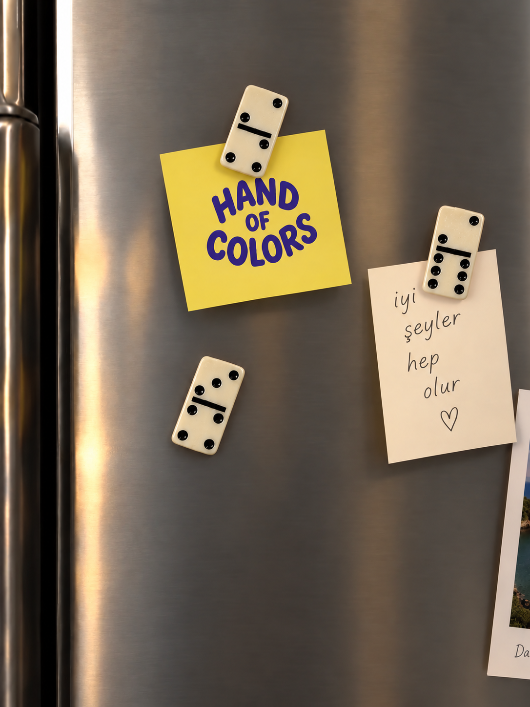 White Domino Magnet